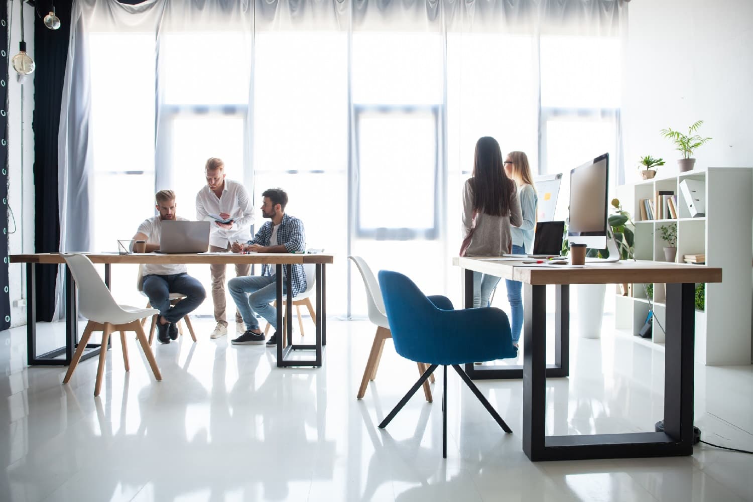 minimal office setting