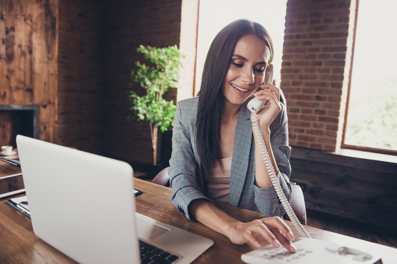 Businesswoman talking on the phone